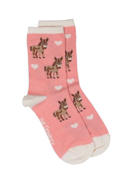 Coral Pink Donkey Socks